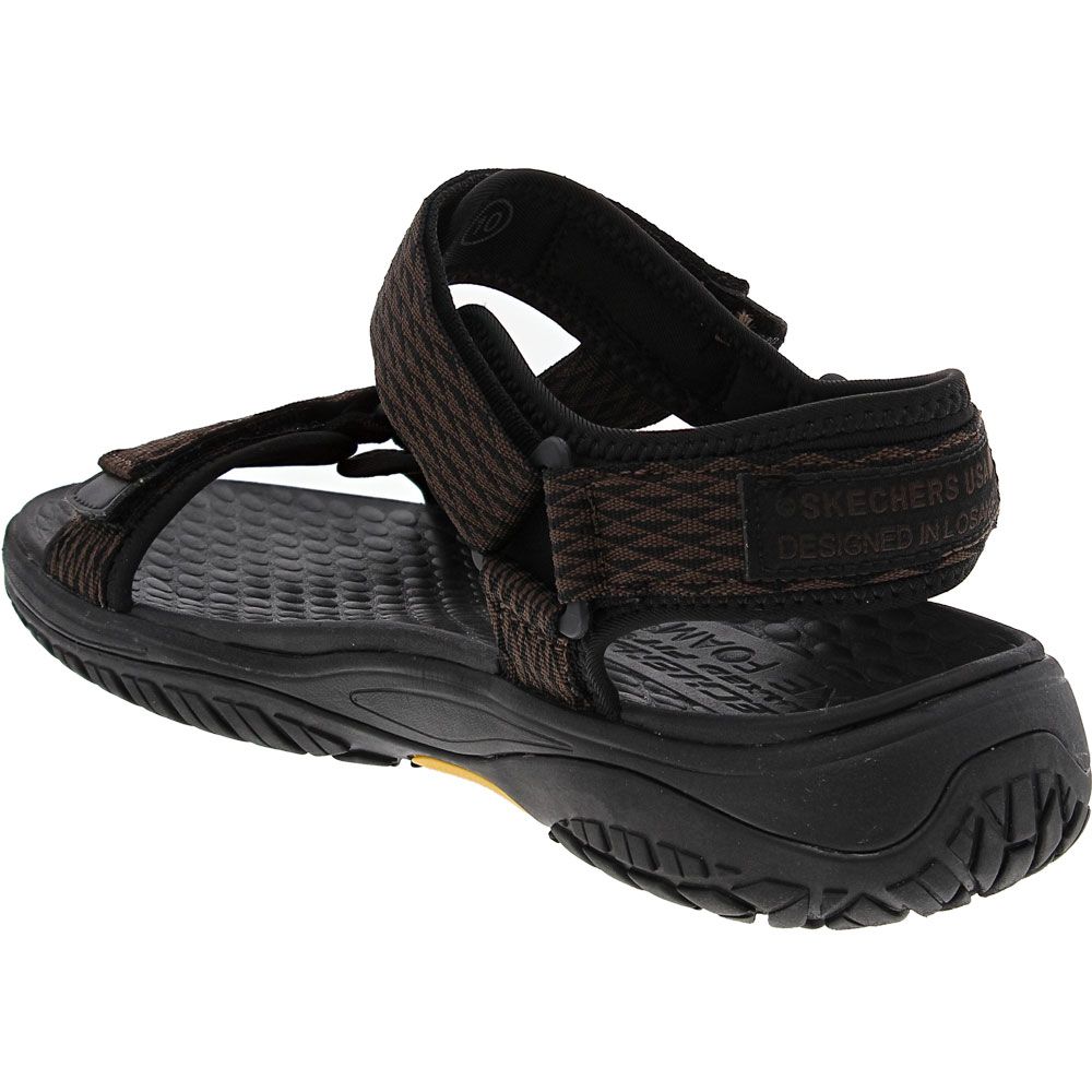 Skechers Lomell Rip Tide Sandals - Mens Brown Back View
