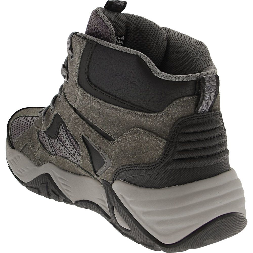 Skechers Arch Fit Recon Percival Hiking Boots - Mens Charcoal Back View