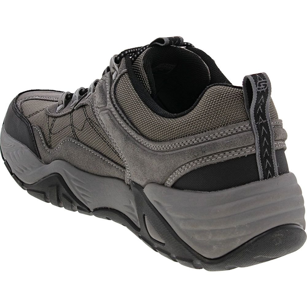 Skechers Arch Fit Recon Harbin Hiking Shoes - Mens Grey Back View
