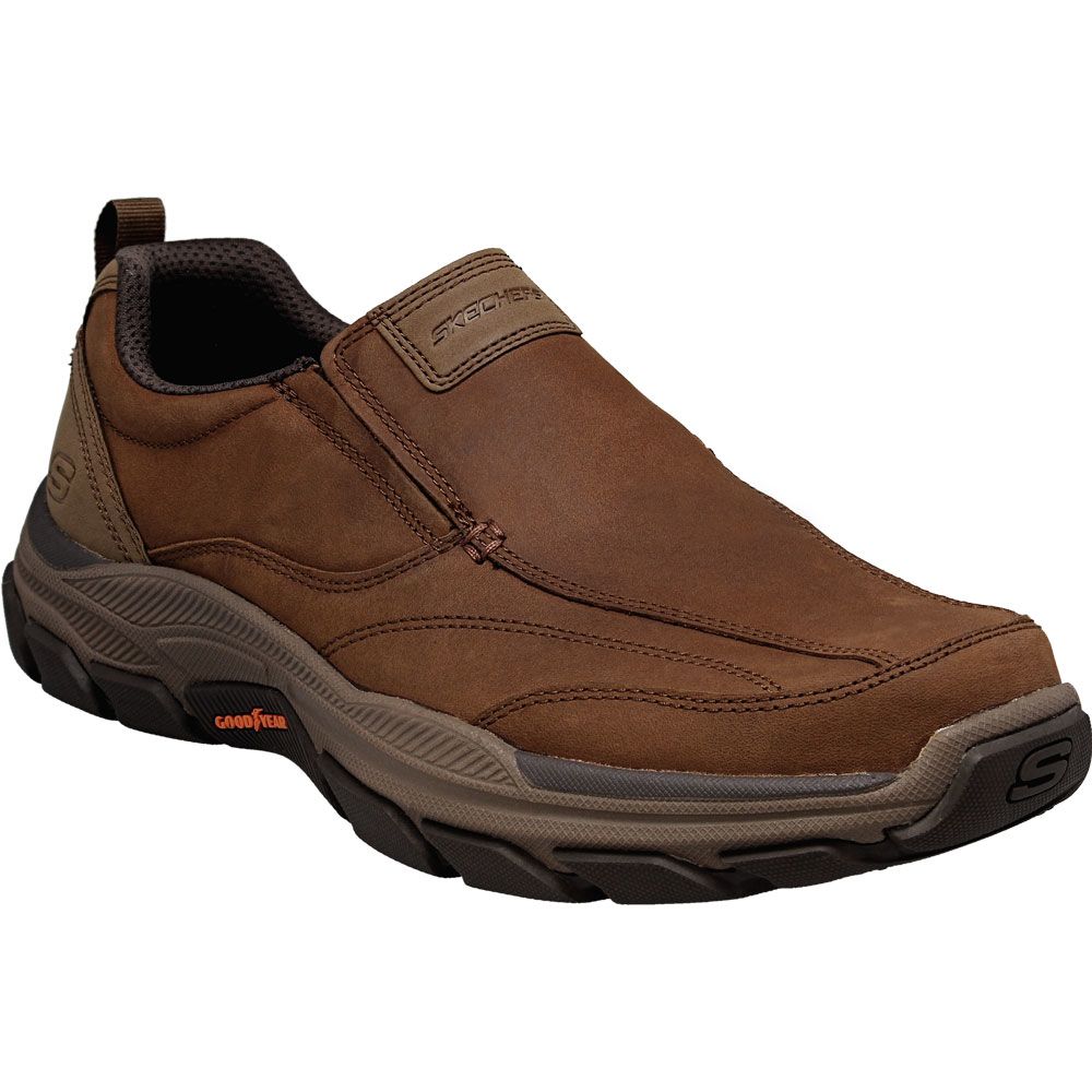 Skechers Respected Lowry Slip On Casual Shoes - Mens Brown