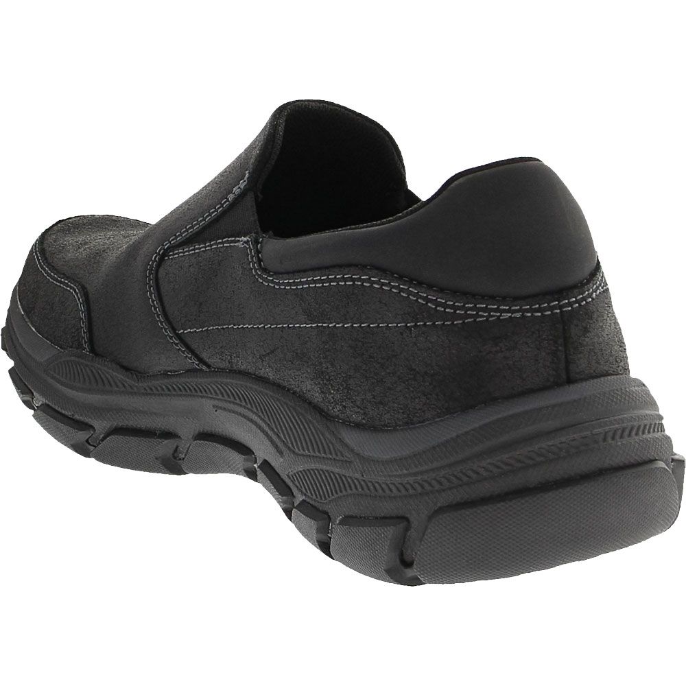 Skechers Respected Calum Slip On Casual Shoes - Mens Black Back View