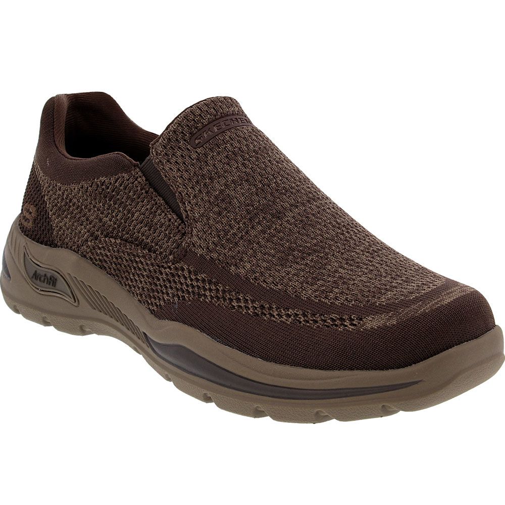 Skechers Arch Fit Motley Vaseo Slip On Casual Shoes - Mens Brown