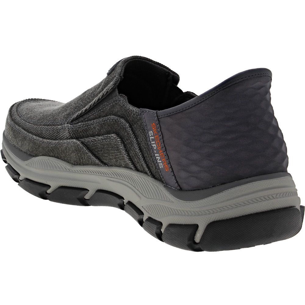Skechers Slip Ins Respected Holmgren Slip On Casual Shoes - Mens Charcoal Back View