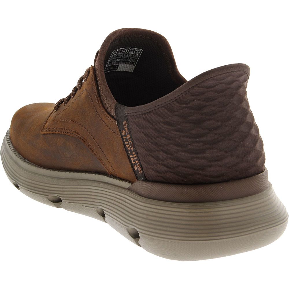 Skechers Slip Ins Garza Gervin Slip On Casual Shoes - Mens Brown Back View
