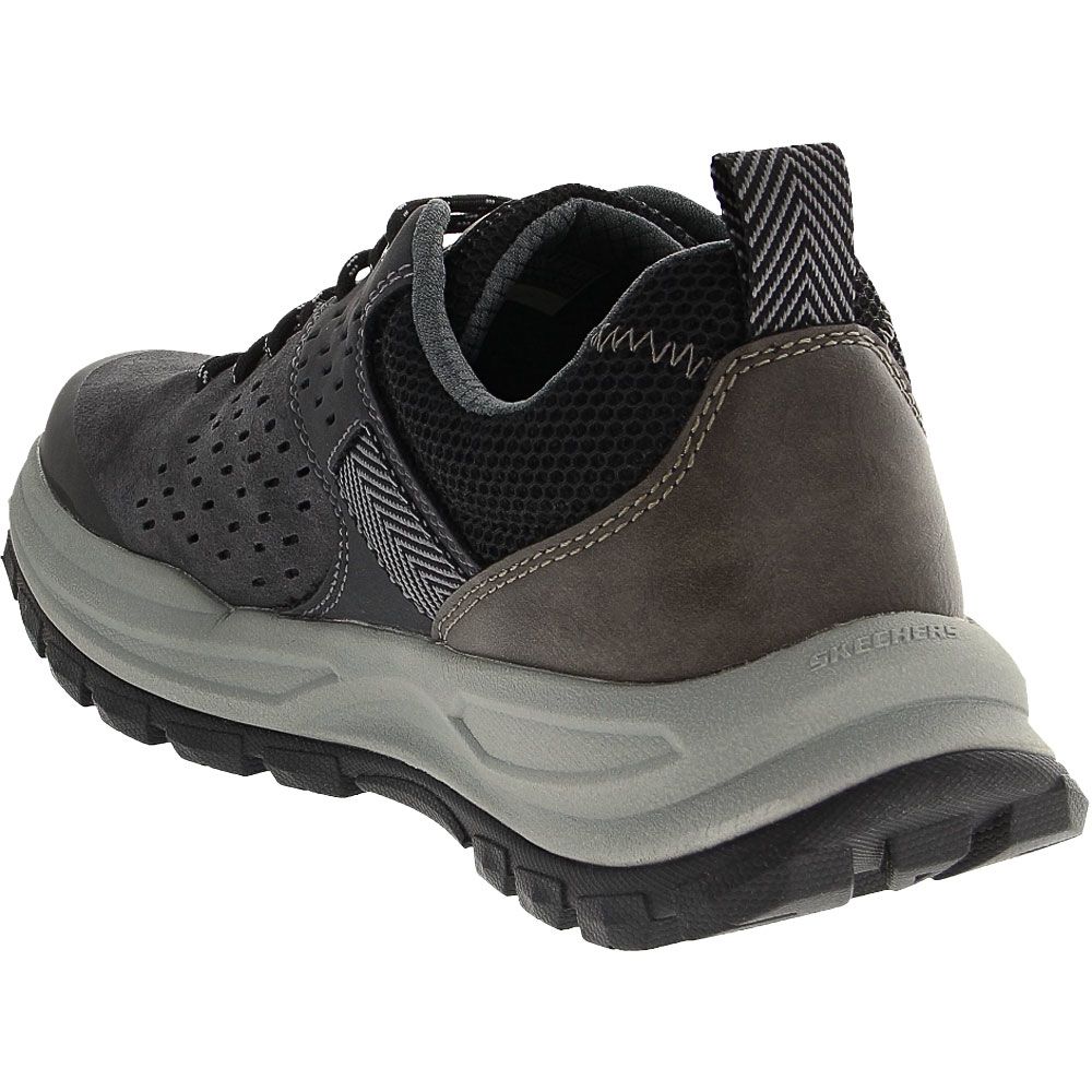 Skechers Zeller Clayson Lace Up Casual Shoes - Mens Charcoal Back View