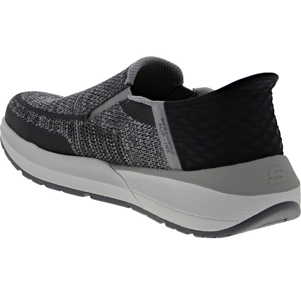 Skechers Slip Ins Neville Rovel Slip On Casual Shoes - Mens Charcoal Back View