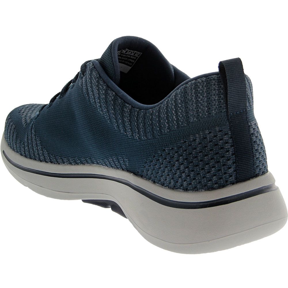 Skechers Go Walk Arch Fit Grand Walking Shoes - Mens Navy Back View