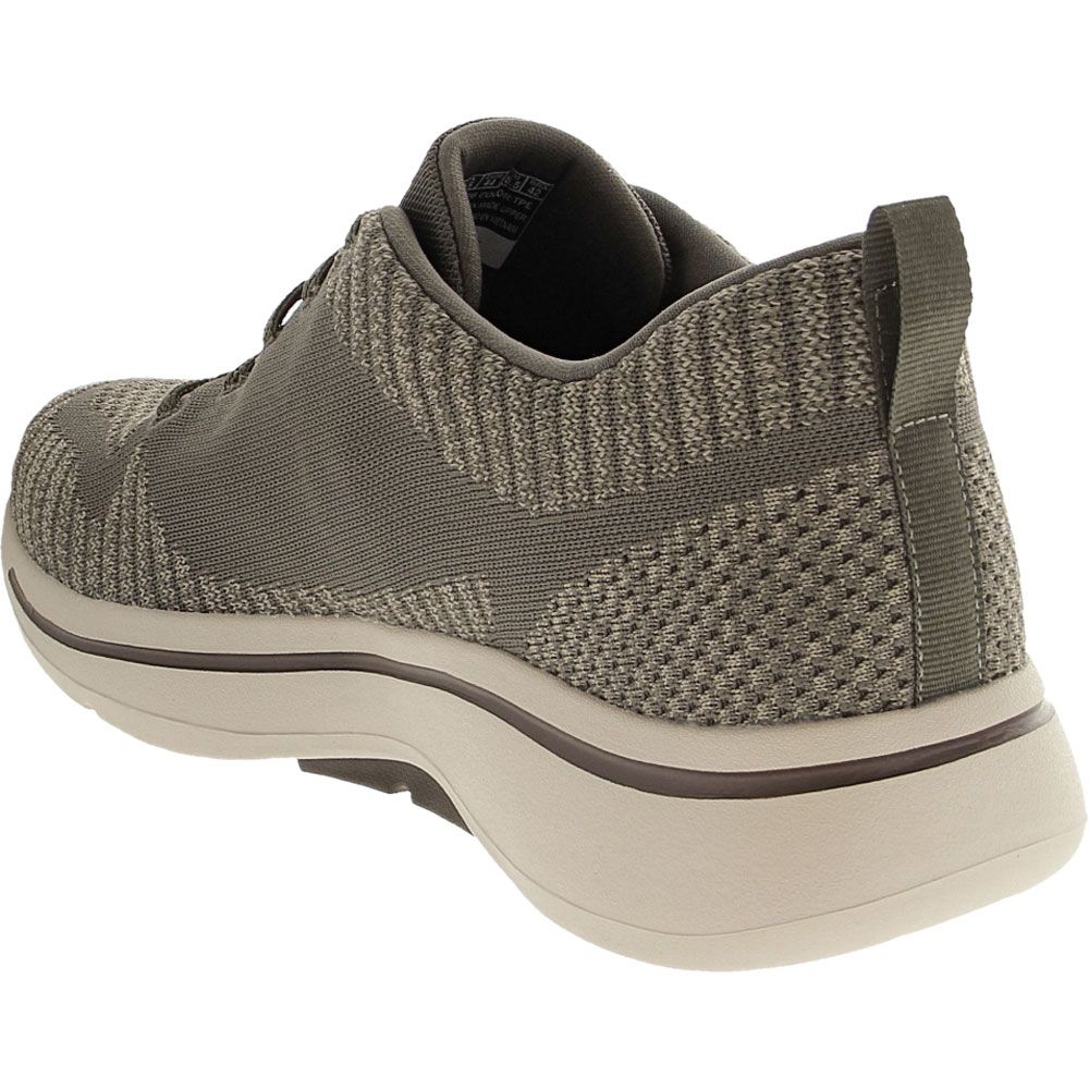 Skechers Go Walk Arch Fit Grand Walking Shoes - Mens Taupe Back View