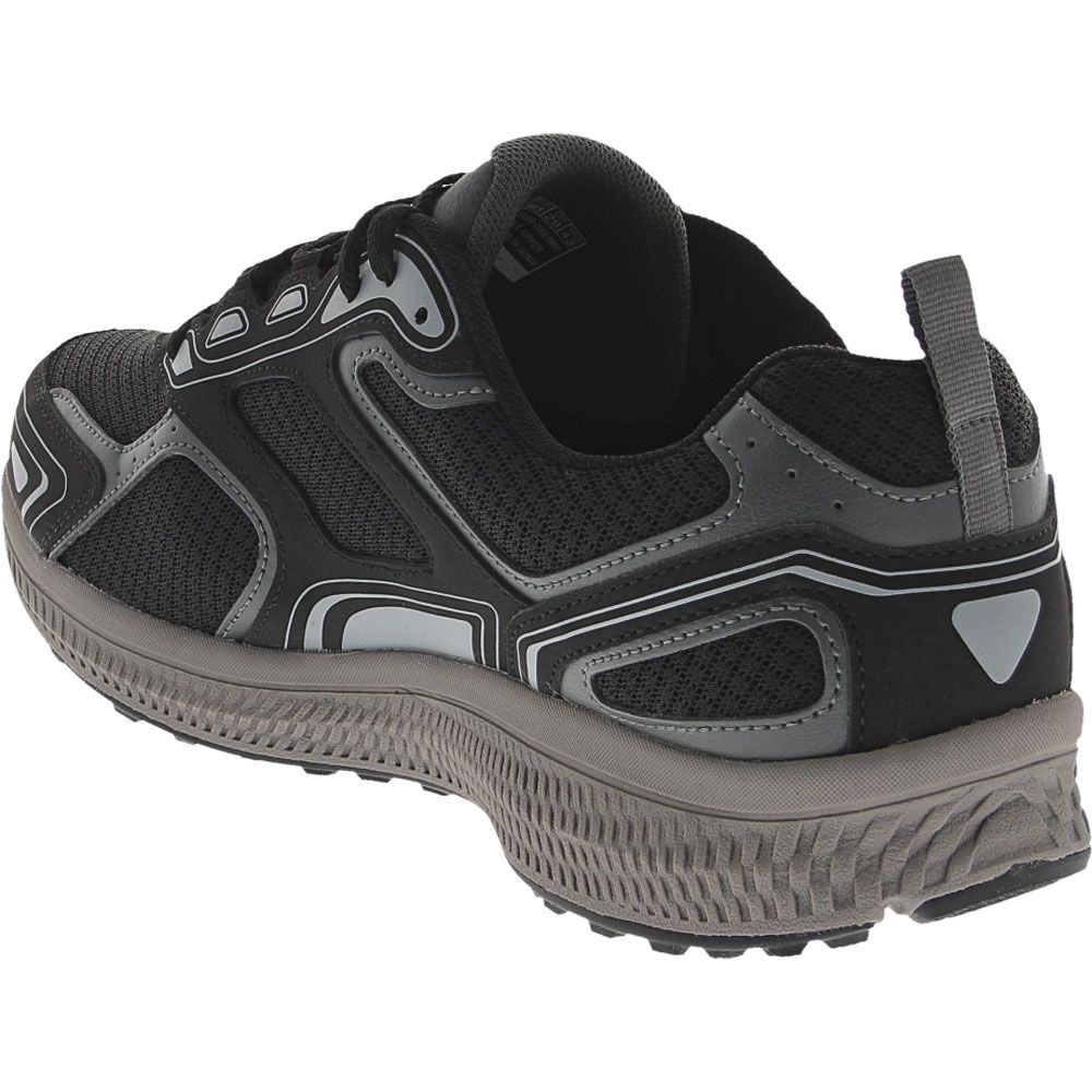 Skechers Go Run Consistent Running Shoes - Mens Black Grey Back View
