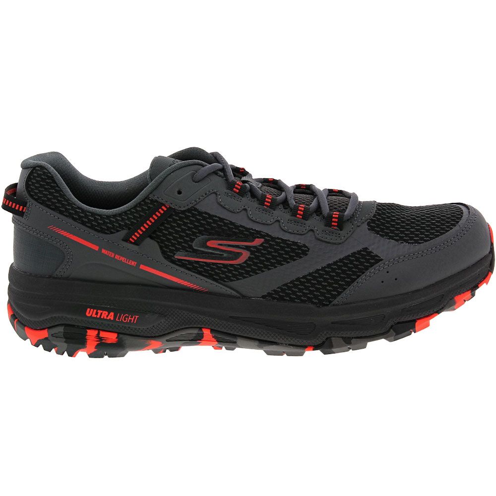 Skechers Go Run Trail Altitude Trail Running Shoes - Mens Charcoal Orange Side View