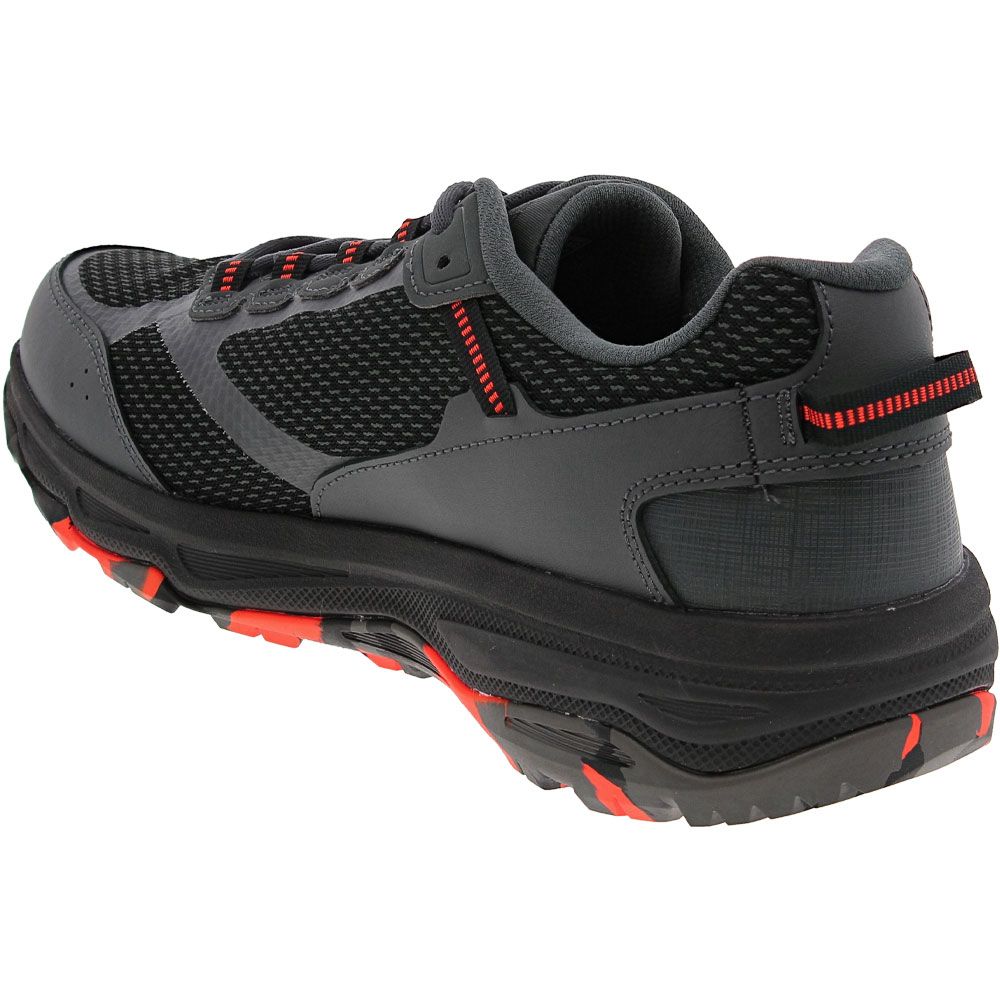 Skechers Go Run Trail Altitude Trail Running Shoes - Mens Charcoal Orange Back View