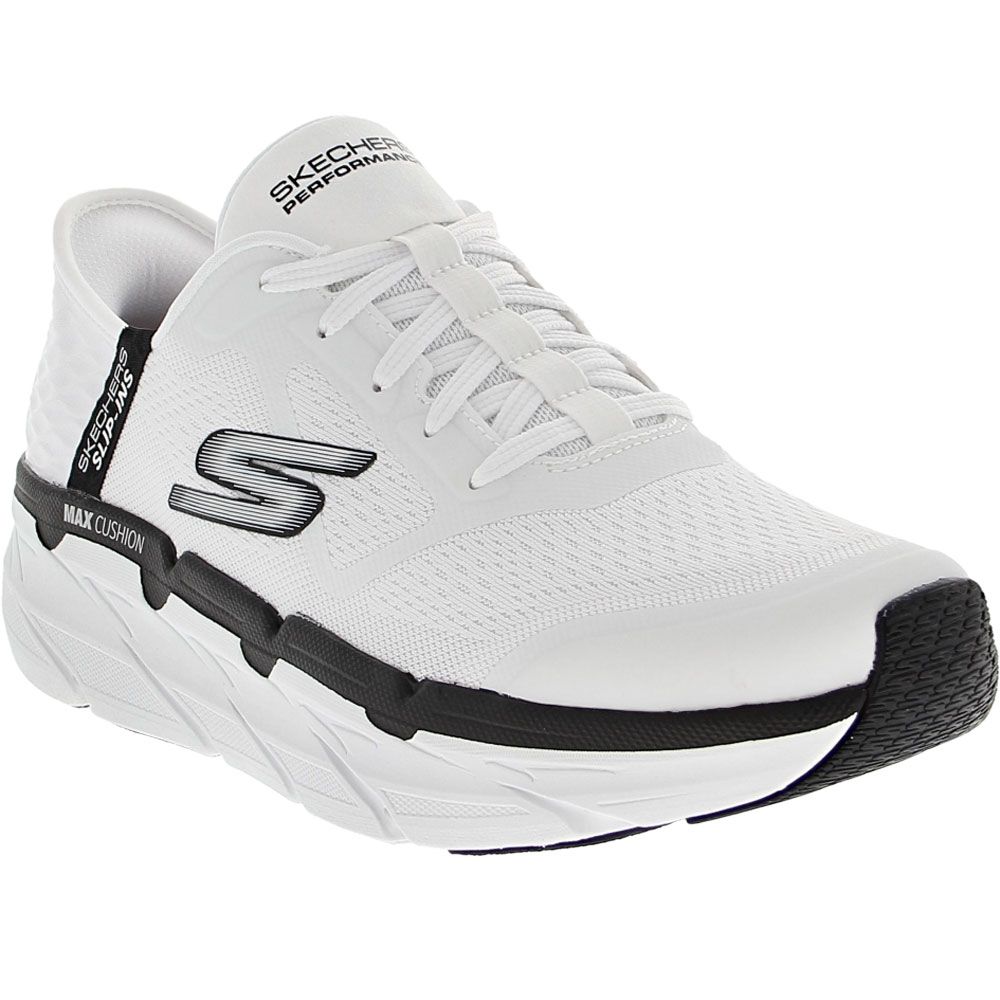 Skechers Slip Ins Max Cushioning Premier Walking Shoes - Mens White Black