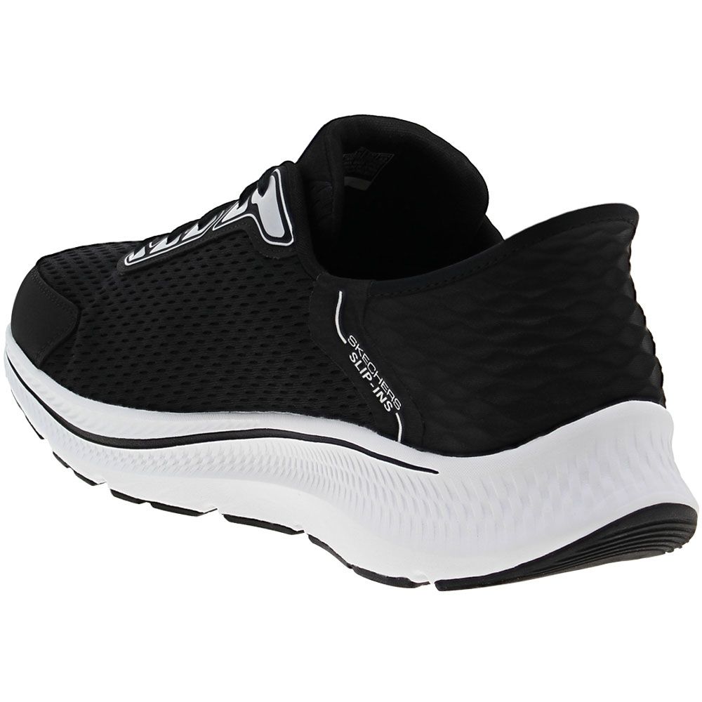 Skechers Slip Ins Go Run Consistent 2 Empowered Running Shoes - Mens Black White Back View
