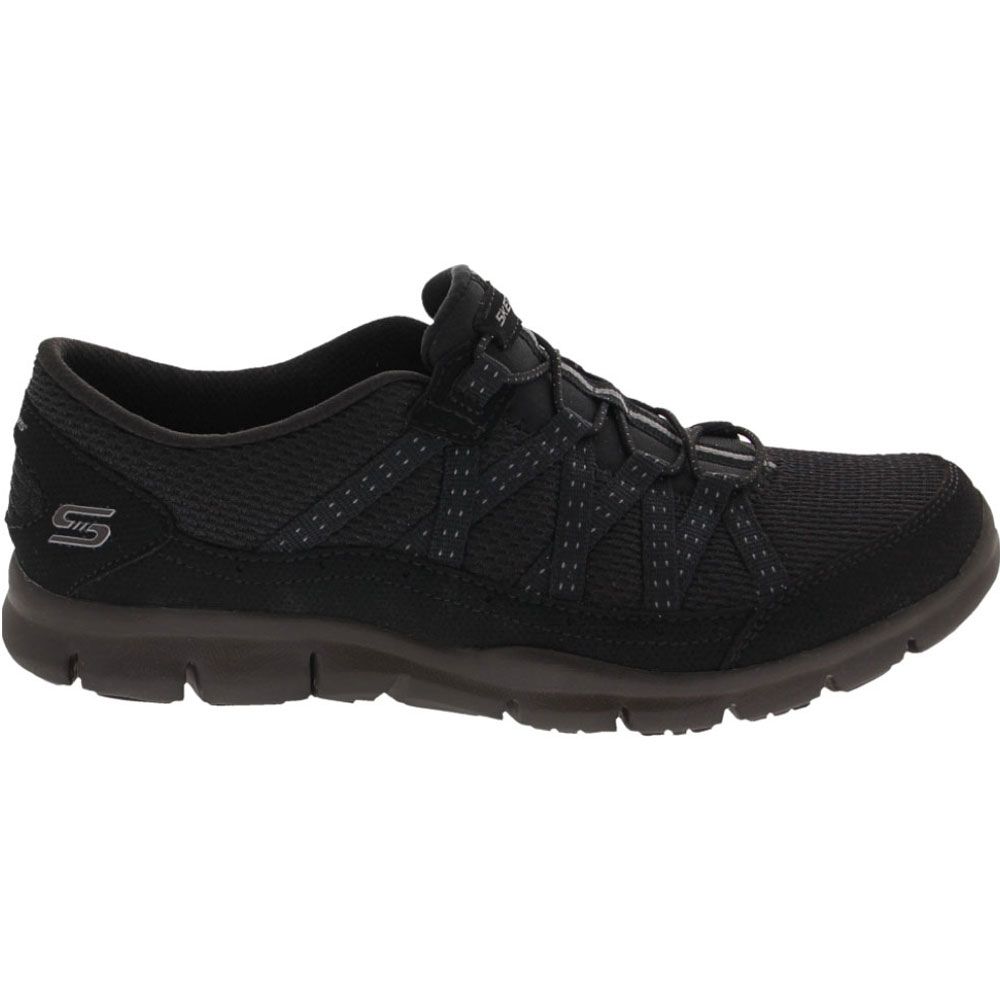 Skechers Gratis Strolling Lifestyle Shoes - Womens Black Side View