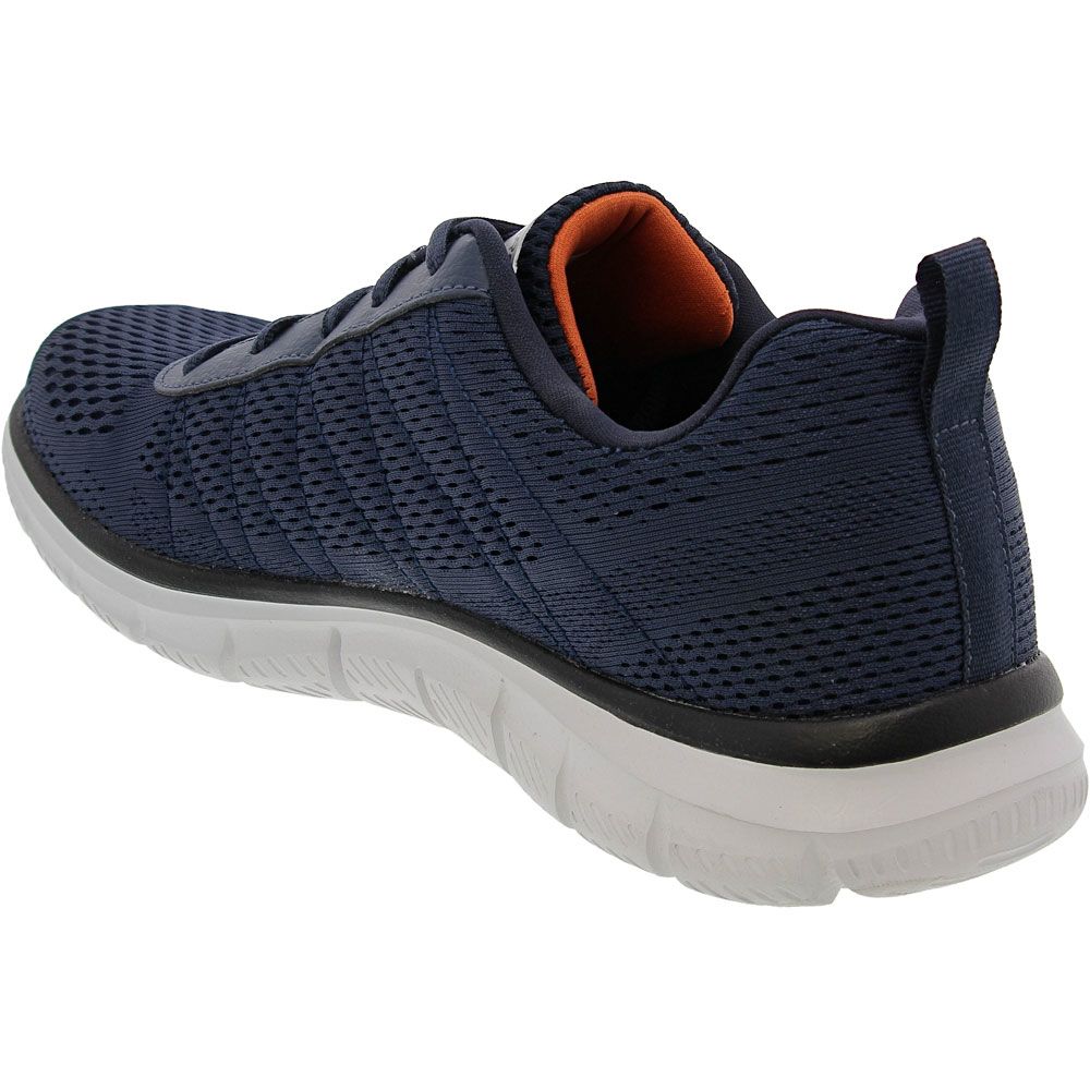 Skechers Track Moulton Running Shoes - Mens Navy Back View