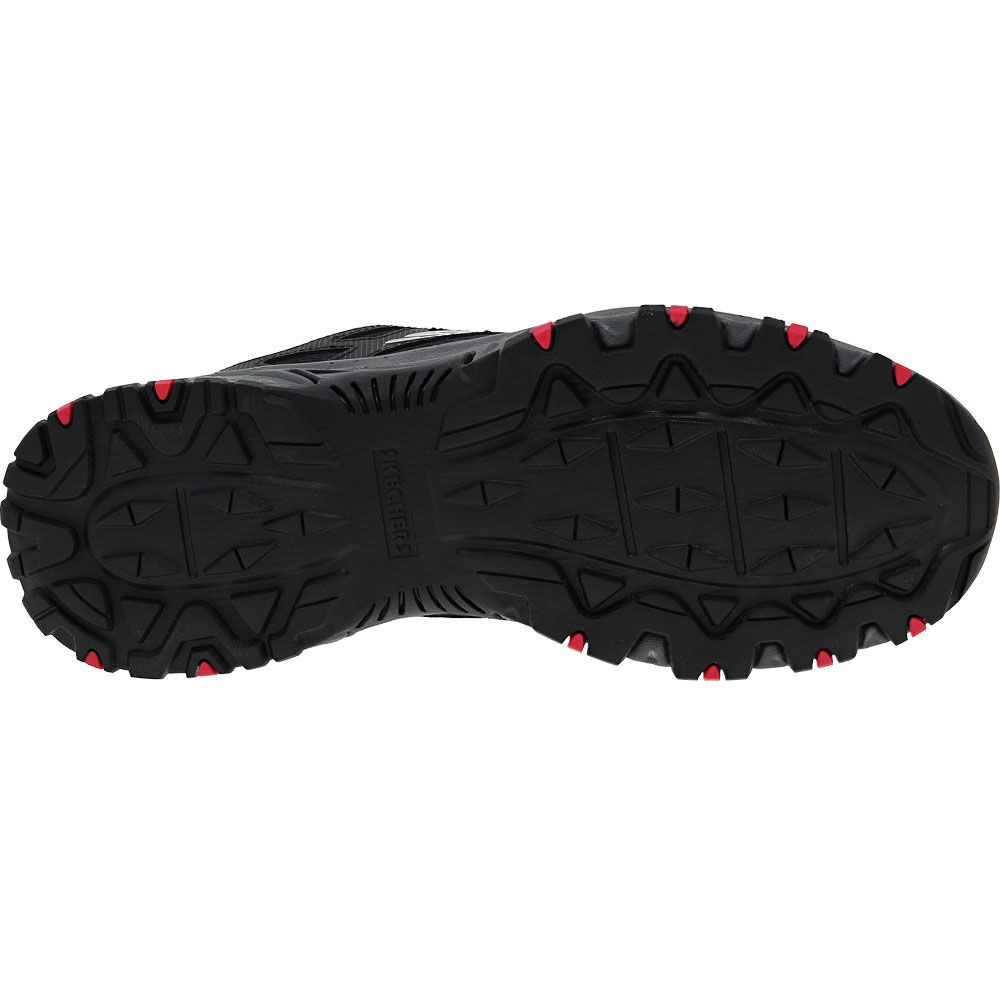 Skechers Hillcrest Hiking Shoes - Mens Black Charcoal Sole View