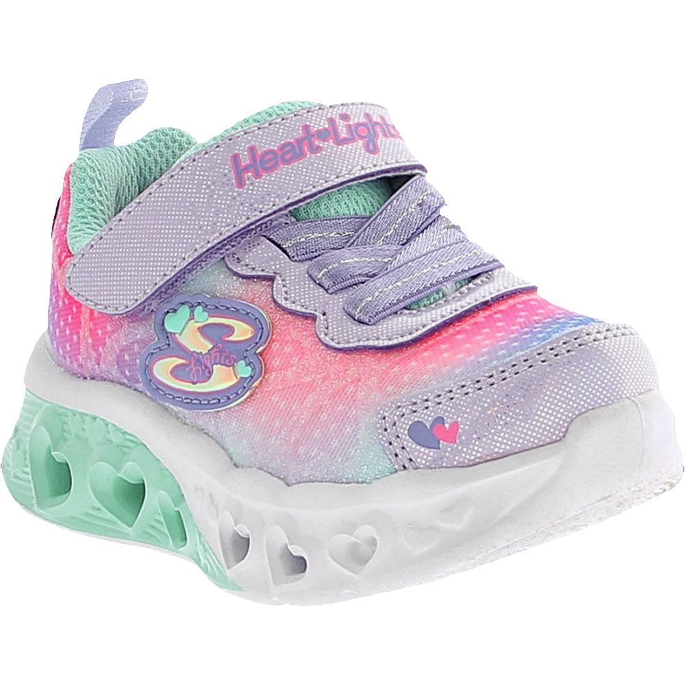 Skechers Flutter Heart Lights Simply Love Toddler Shoes Lavender Multi