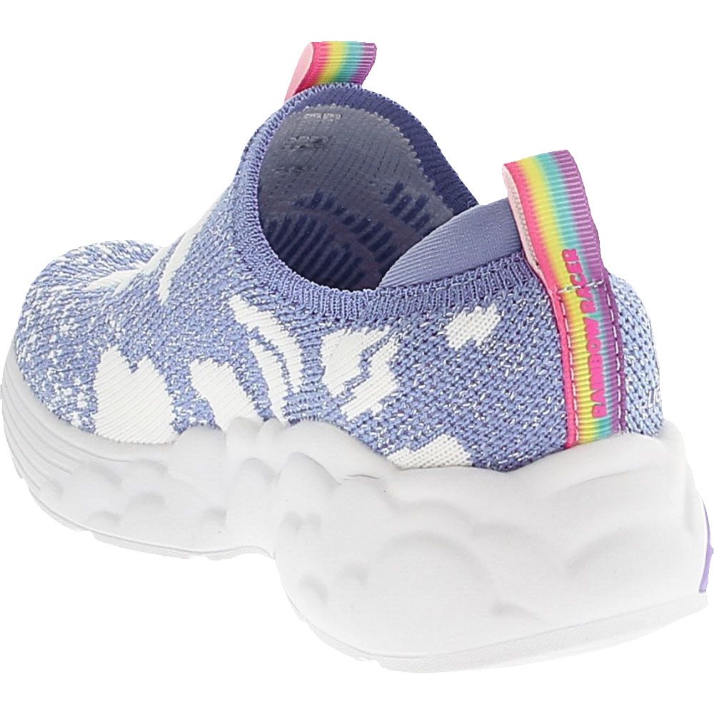 Skechers Rainbow Racer Fluffy Dreamz Athletic Shoes - Baby Toddler Light Blue Back View