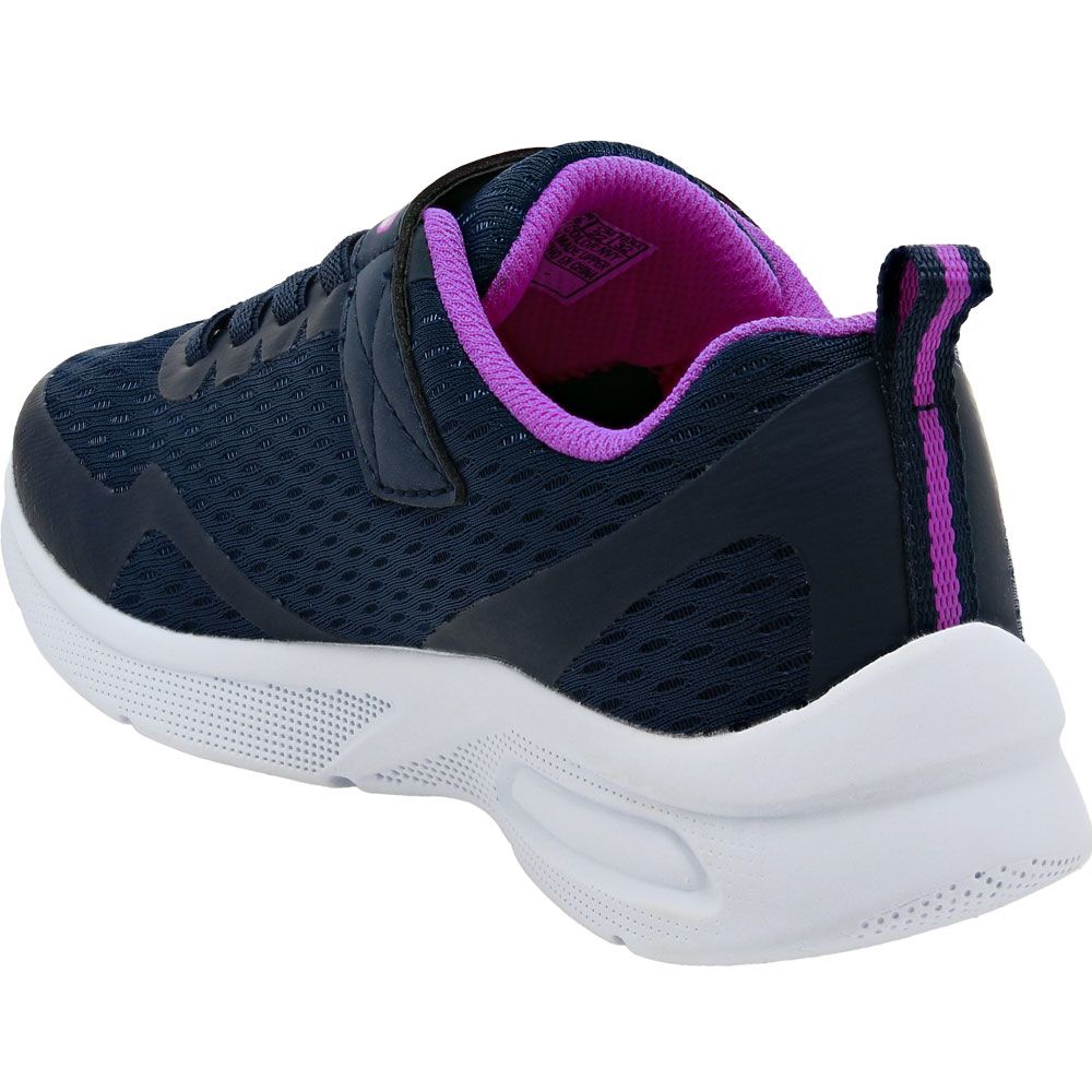 Skechers Microspec Max Girls Running Shoes Navy Back View