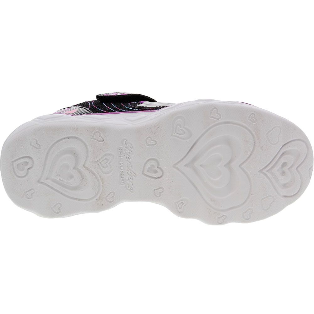 Skechers Forever Hearts Running - Girls Black Sole View