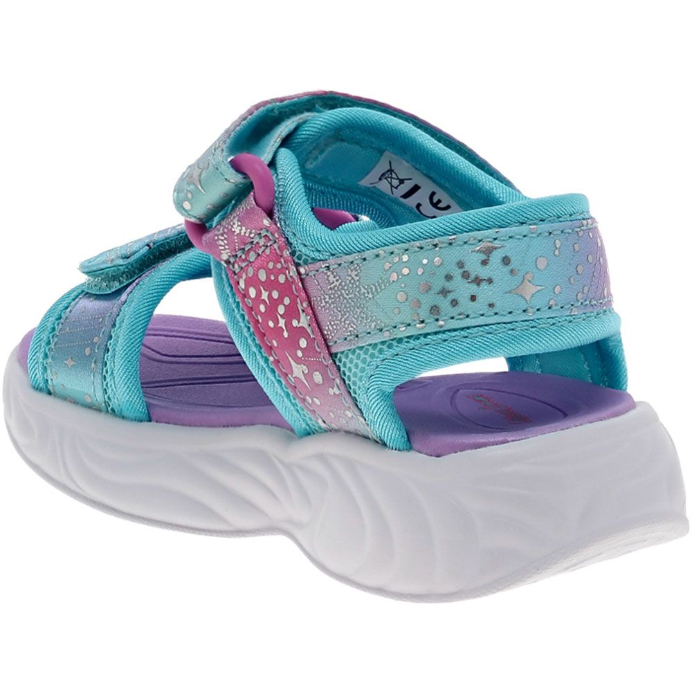 Skechers Unicorn Dreams Majestic Bliss Athletic Sandals - Baby Toddler Purple Back View
