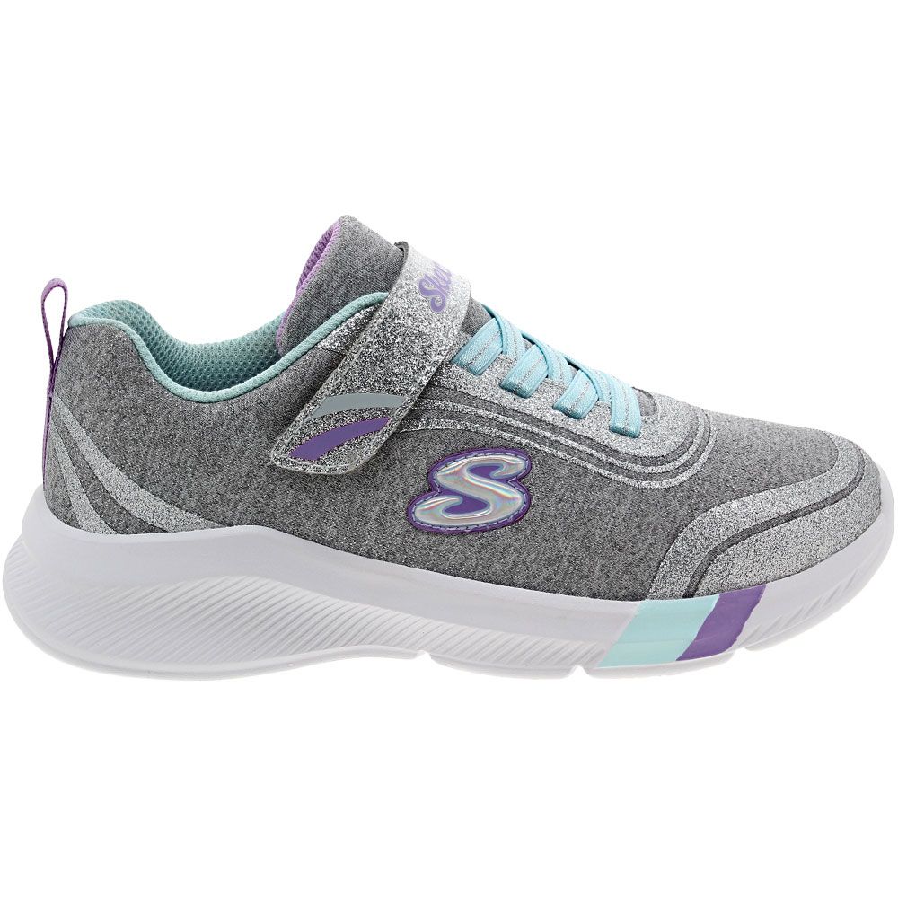 Skechers Dreamy Lites Ready To Shine Girls Running Shoes Grey Side View