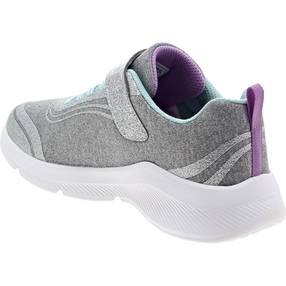 Skechers Dreamy Lites Ready To Shine Girls Running Shoes Grey Back View