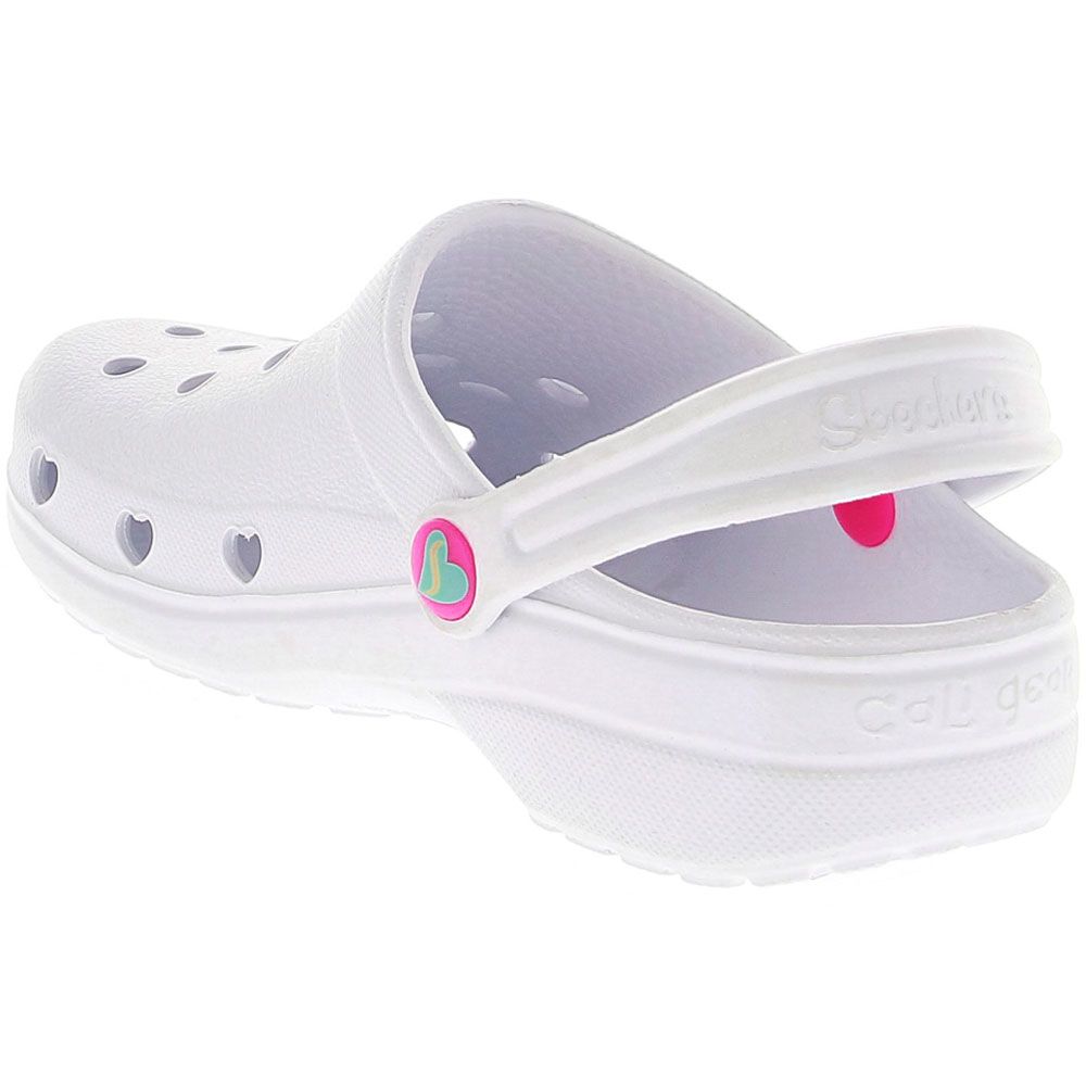 Skechers Heart Charmer Sweet Br Water Sandals - Girls White Back View