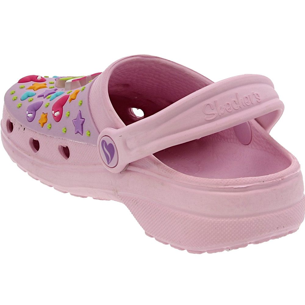 Skechers Heart Charmer Unicorn Water Sandals - Girls Pink Back View