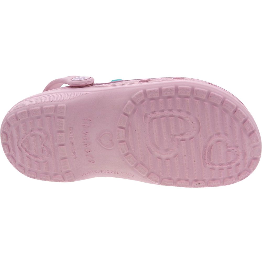 Skechers Heart Charmer Unicorn Water Sandals - Girls Pink Sole View