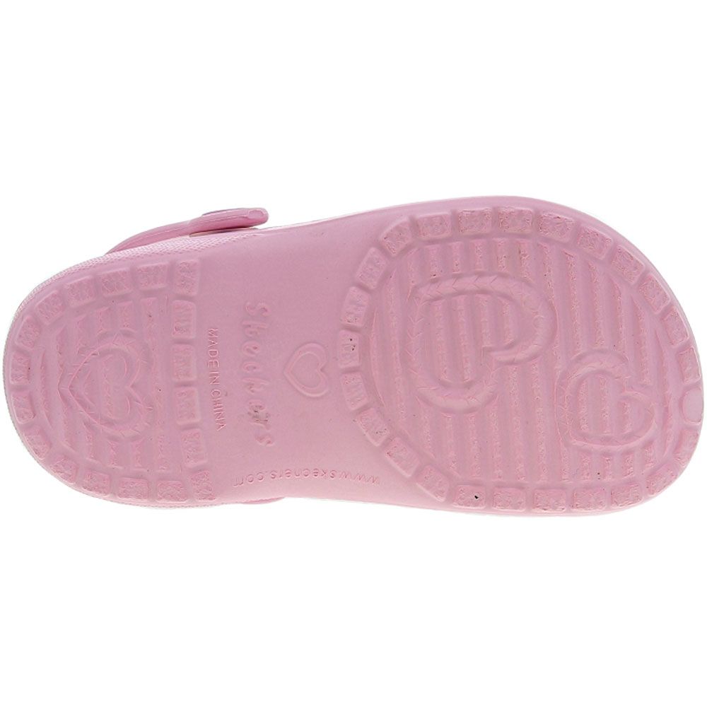 Skechers Heart Charmer Unicorn Sandals - Baby Toddler Pink Sole View
