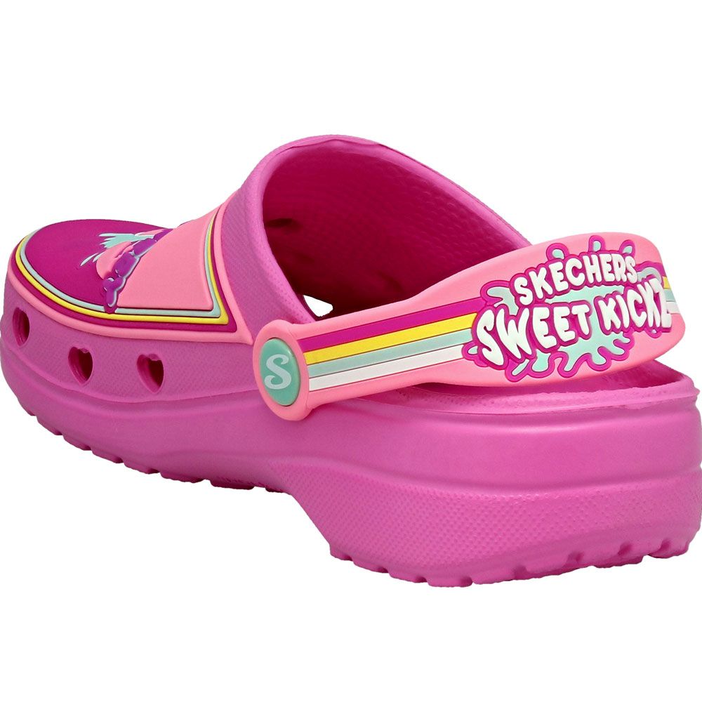 Skechers Heart Charmer Scented Water Sandals - Girls Pink Multi Back View