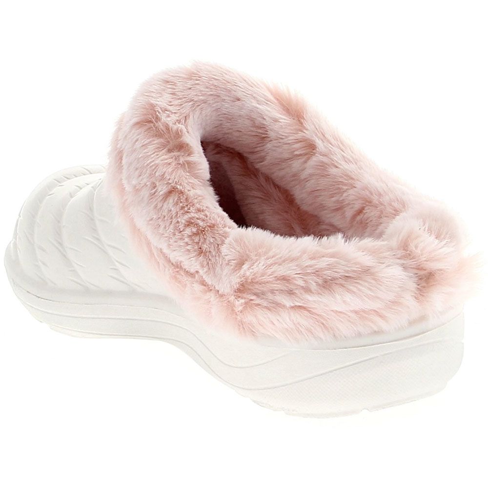 Skechers Cozy Camper Slippers - Boys | Girls White Pink Back View