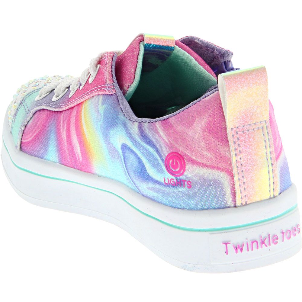 Skechers Twi-Lites Prism Swirl Girls Lifestyle Shoes Multi Back View