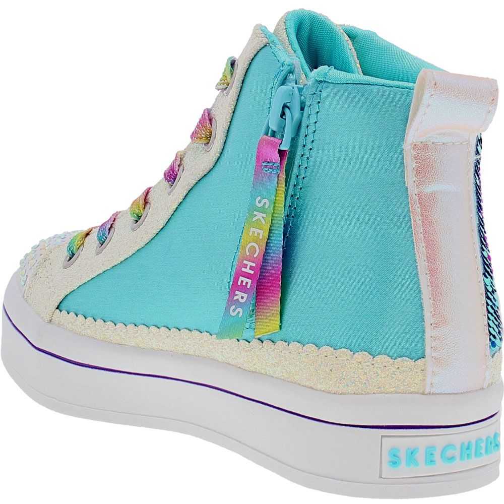 Skechers Twi-Lites 2.0 Unicorn Surprise Girls Lifestyle Shoes White Multi Back View