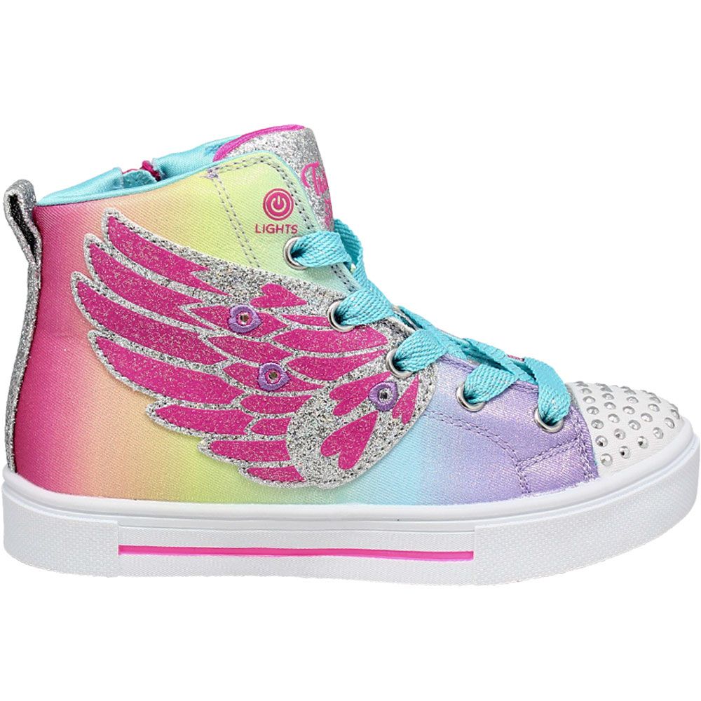 Skechers Twinkle Sparks Wing Charm Girls Lifestyle Shoes Multi Side View