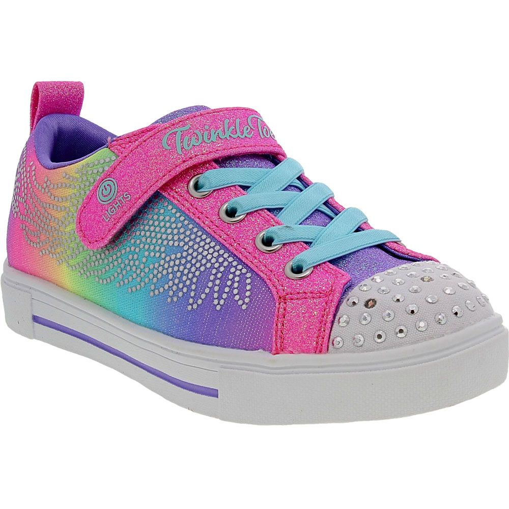 Skechers Twinkle Sparks Winged Lifestyle - Girls Hot Pink Multi