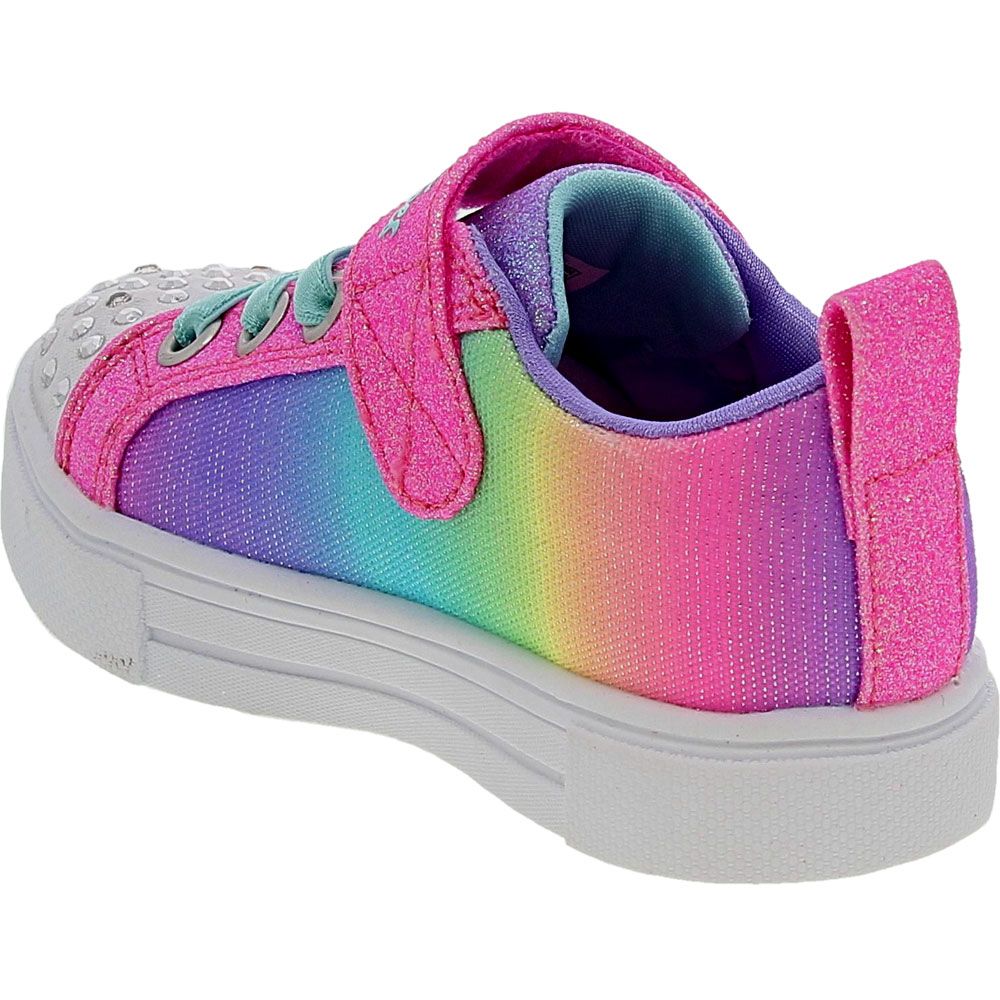 Skechers Twinkle Sparks Winged Athletic Shoes - Baby Toddler Pink Back View