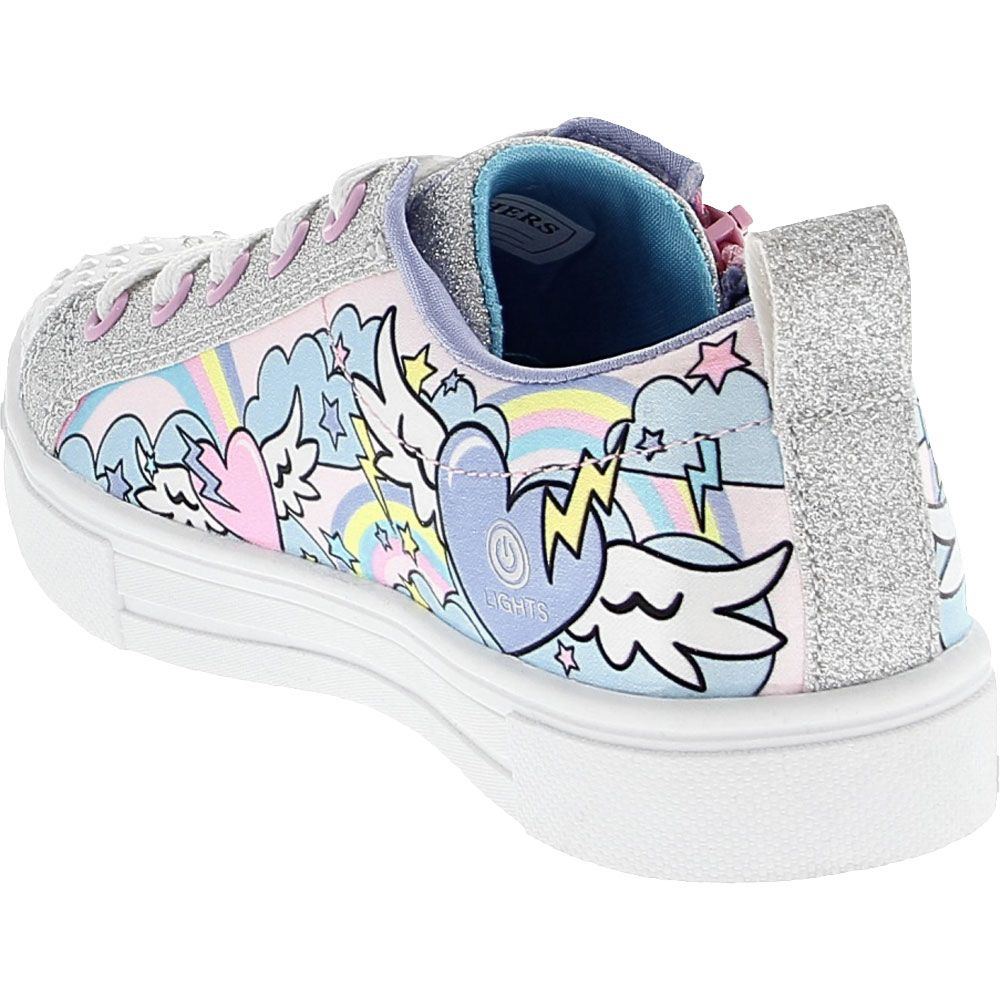 Skechers Twinkle Sparks Flying Hearts Lifestyle - Girls Multi Back View
