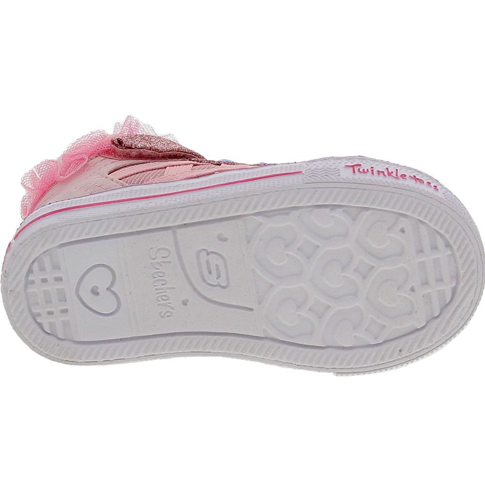 Skechers Shuffle Lite Adore A B Athletic Shoes - Baby Toddler Pink Sole View