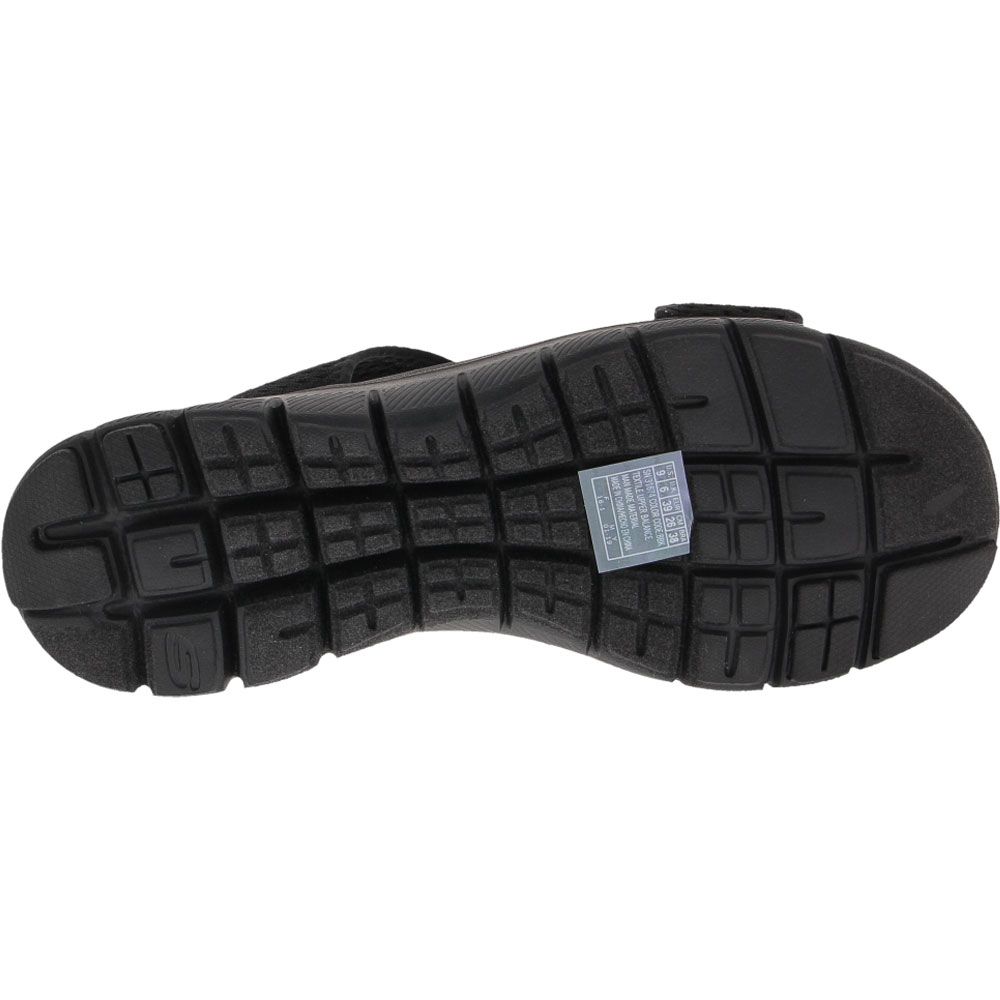 Skechers Flex Appeal 2 Dejavu Water Sandals - Womens Black Sole View