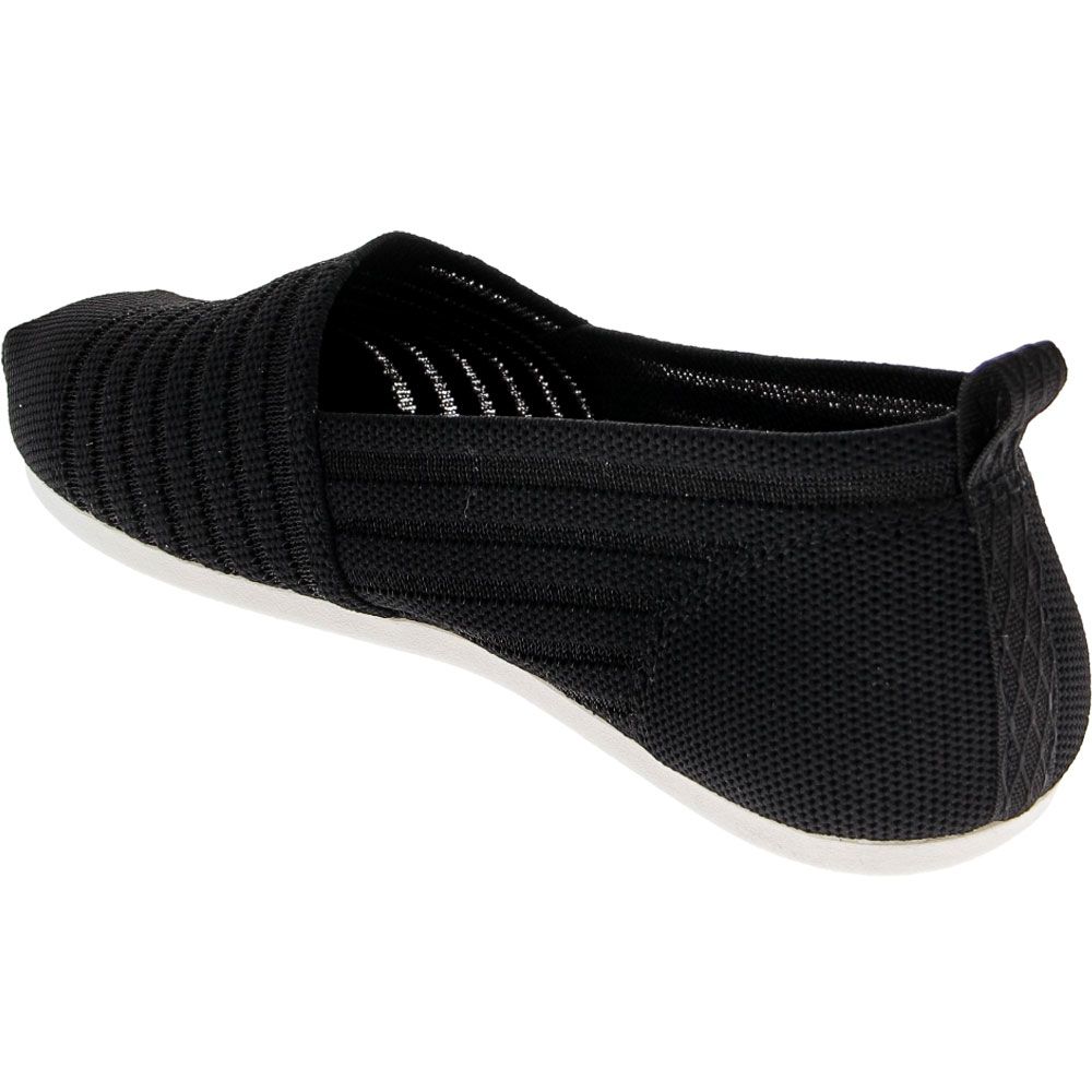Skechers Plush Golden Hour Lifestyle Shoes - Womens Black Back View