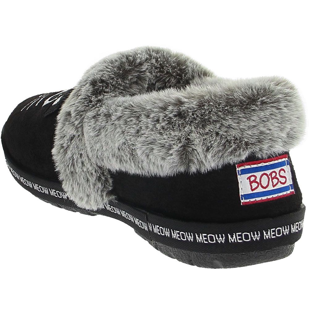 Skechers Too Cozy Meow Pajamas Slippers - Womens Black Back View