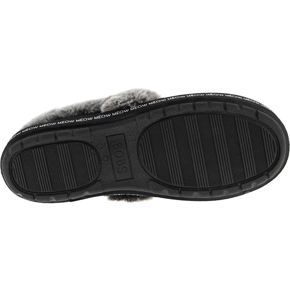 Skechers Too Cozy Meow Pajamas Slippers - Womens Black Sole View