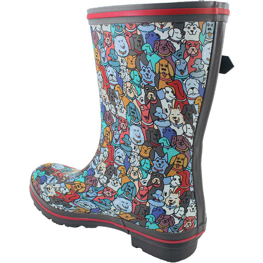 Skechers Woof Party Print Rain Boots - Womens Multi Back View