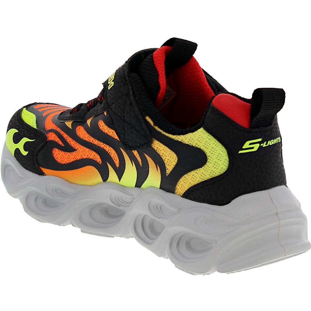 Skechers Thermo Flash Flames Running - Boys Black Red Back View