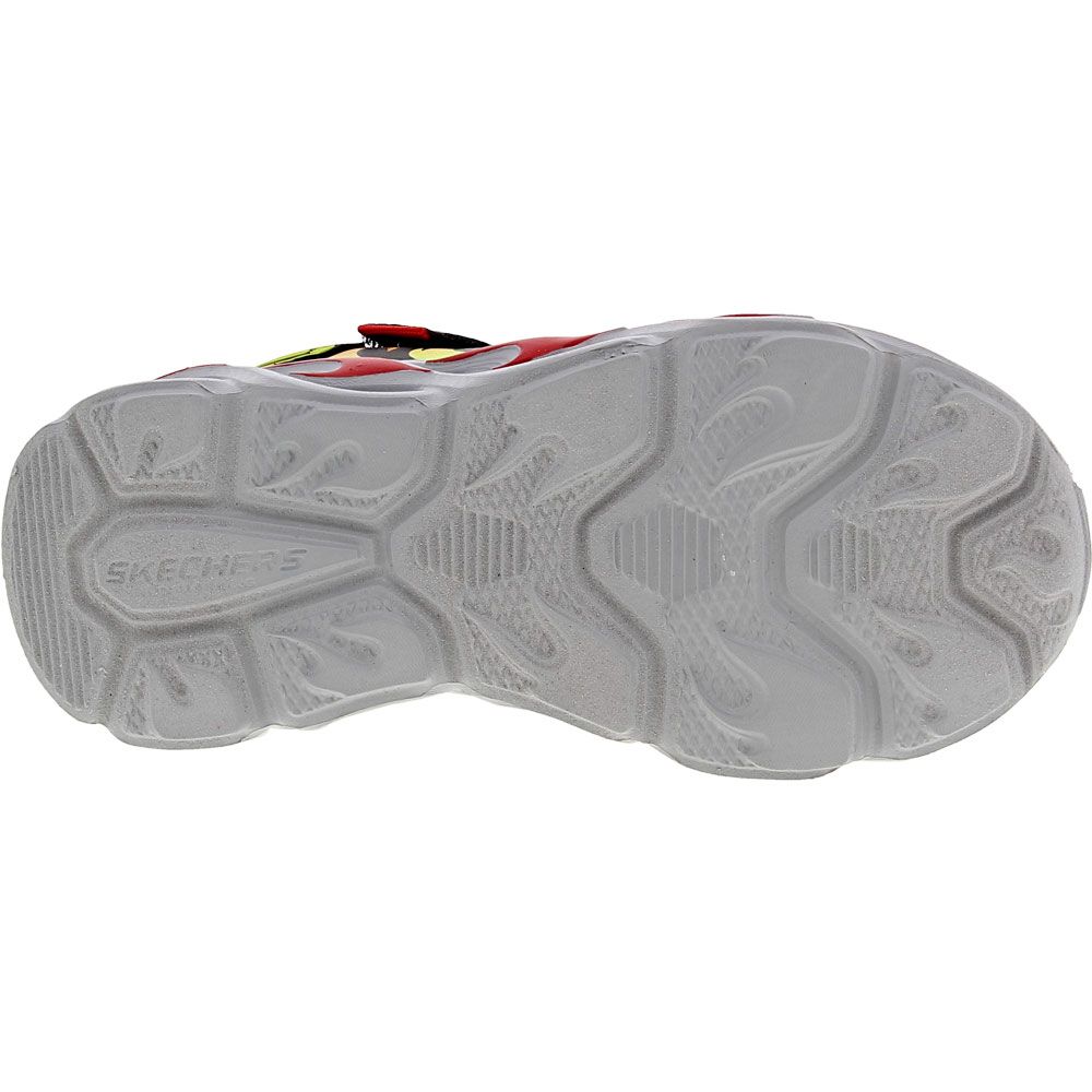 Skechers Thermo Flash Flames Running - Boys Black Red Sole View