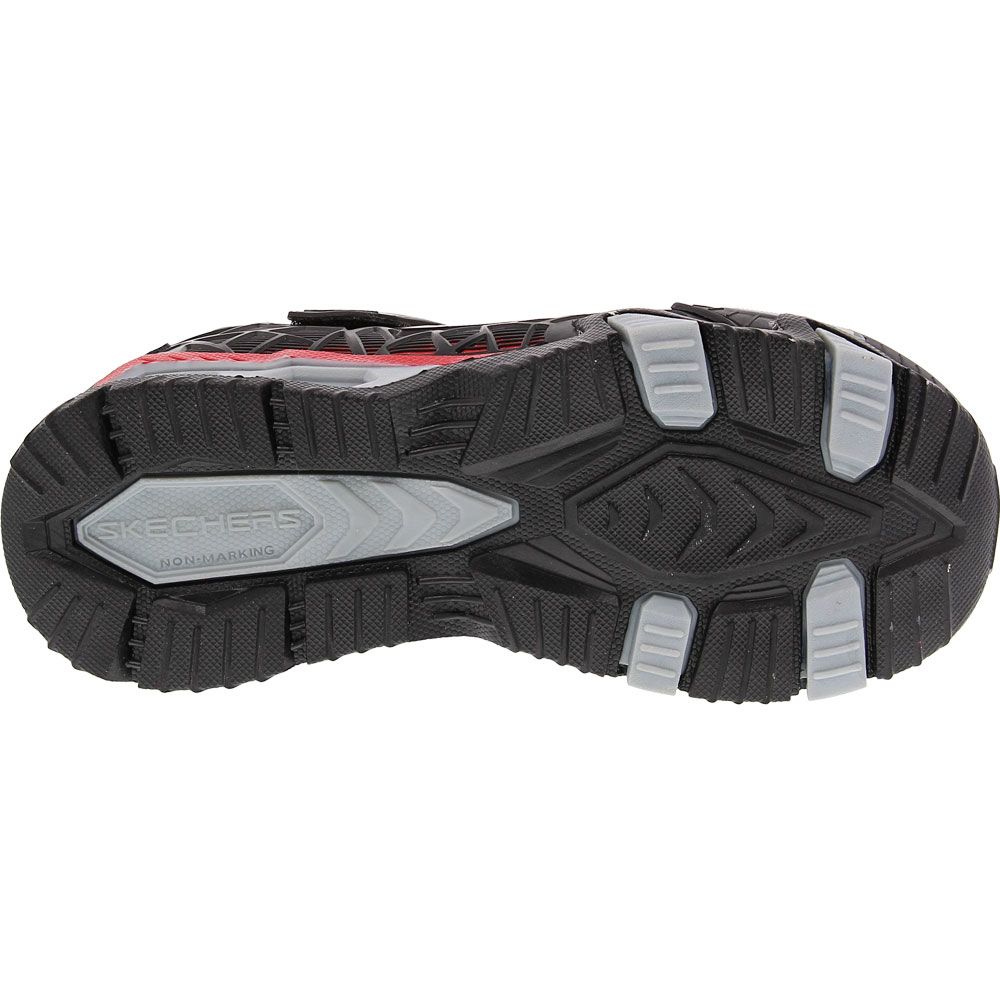 Skechers Hydro Lights Tuff Force Running Shoes Black Red Sole View