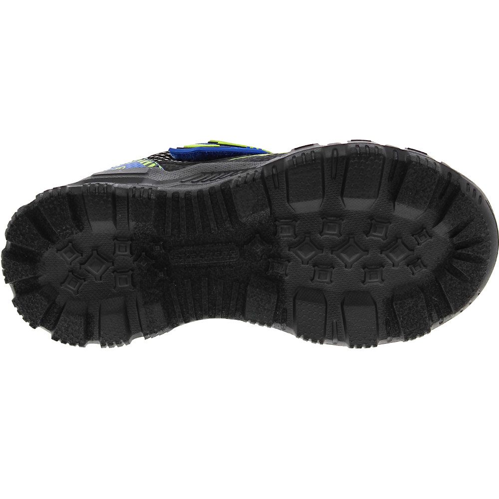 Skechers Adventure Track Running - Boys Black Blue Lime Sole View
