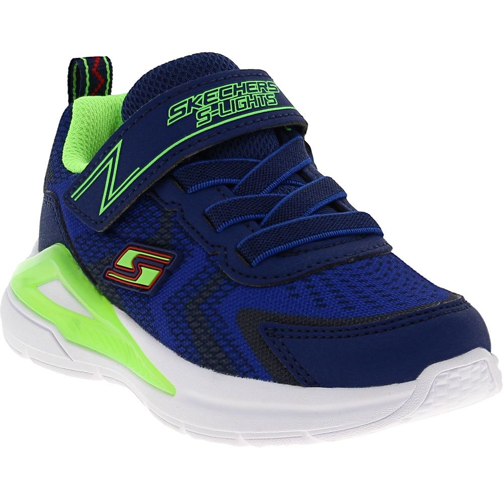 Skechers S Lights Trinamics Athletic Shoes - Baby Toddler Navy Lime